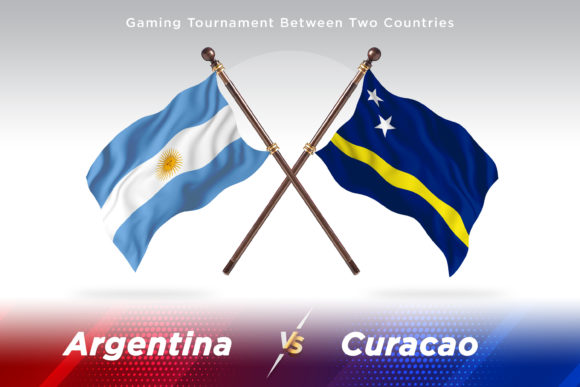 Argentina Versus Curacao Two Flags