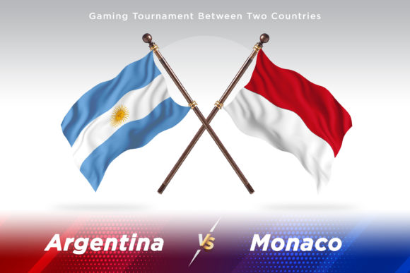 Argentina Versus Monaco Two Flags: The Ultimate 3D Vector Illustration for Global Design Projects