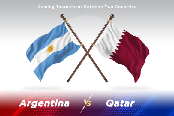 Argentina Versus Qatar Two Flags: A High-Quality Visual Resource for Global Content Creators