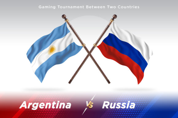 Argentina Versus Russia Two Flags
