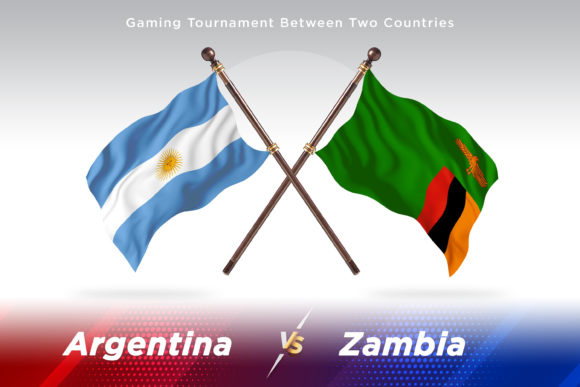 Argentina Versus Zambia Two Flags