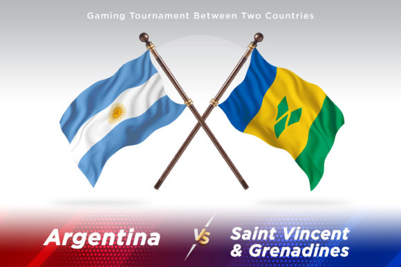Argentina vs Saint Vincent: Premium Flag Illustration for Designers