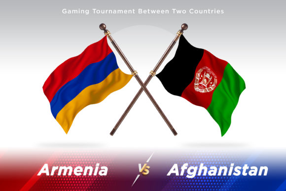 Armenia Versus Afghanistan Two Flags: Premium Design Assets