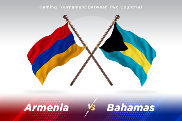Armenia Versus Bahamas Two Flags