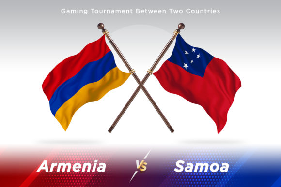 Armenia Versus Samoa Two Flags