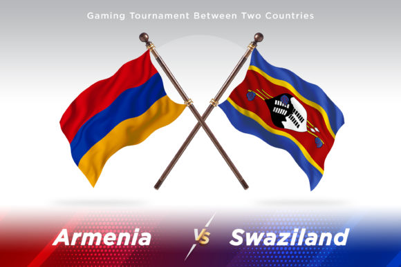 Armenia Versus Swaziland Two Flags