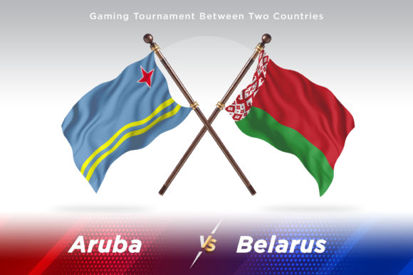 Aruba Versus Belarus Two Flags
